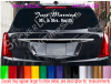 Custom Wedding JUST MARRIED Personalized Limo Decal Limousine window sticker